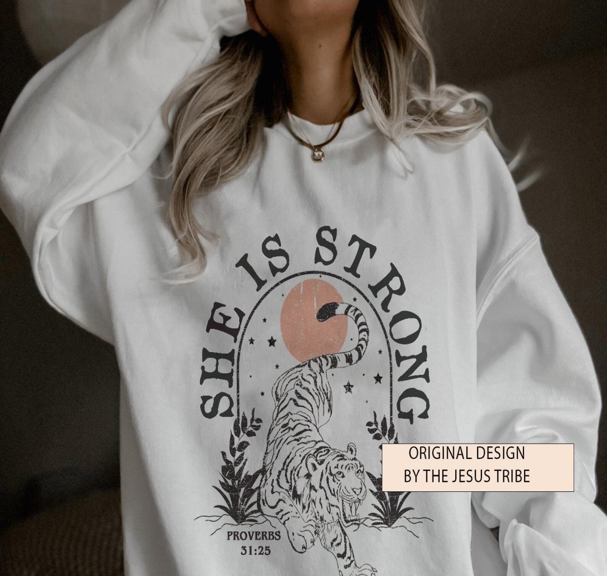 She Is Strong Christian Sweatshirt