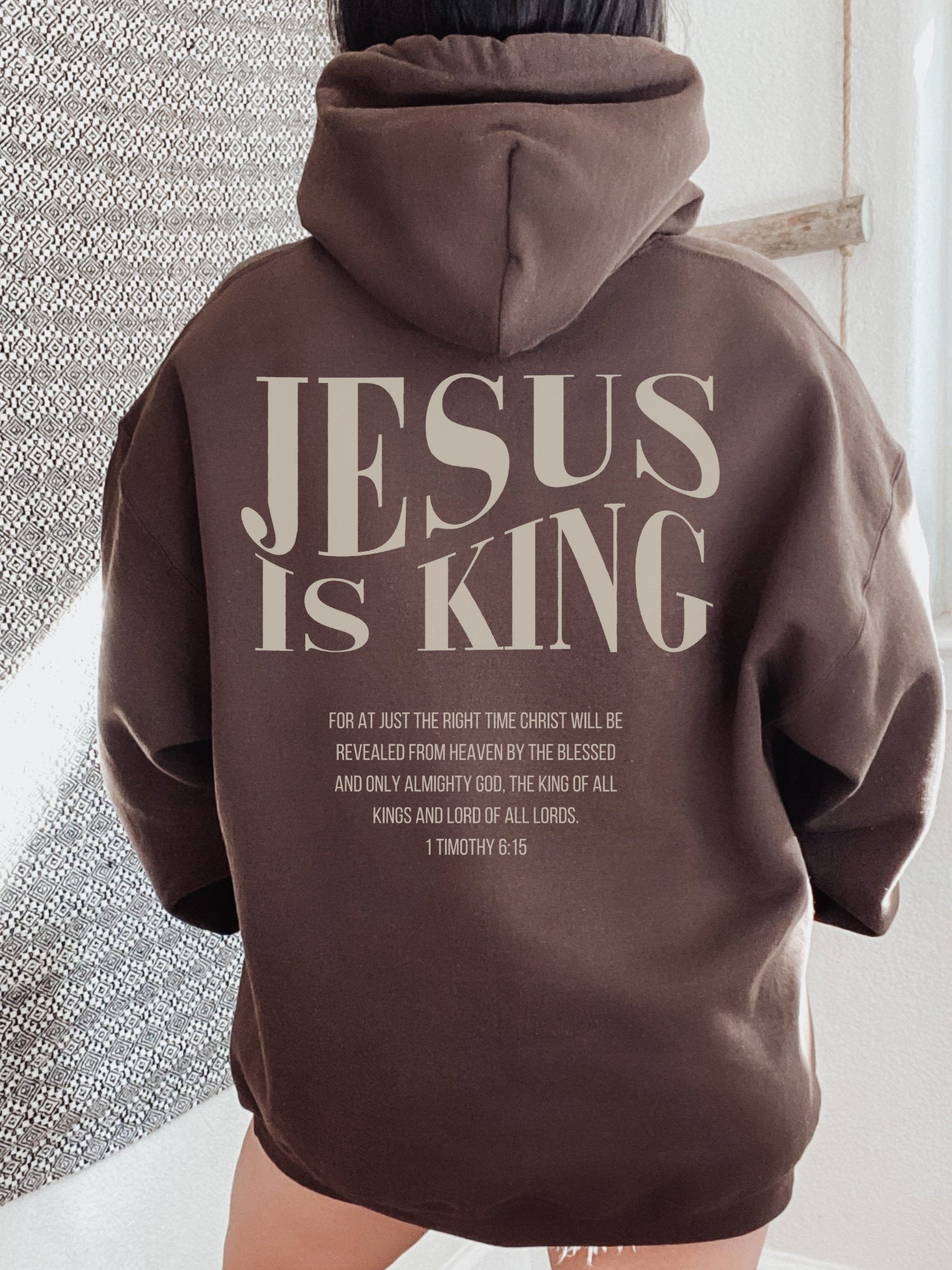 Double sided print Jesus is king hoodie