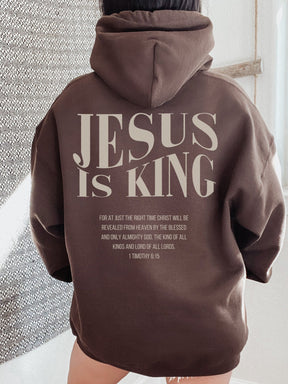 Double sided print Jesus is king hoodie