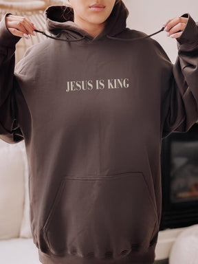 Double sided print Jesus is king hoodie