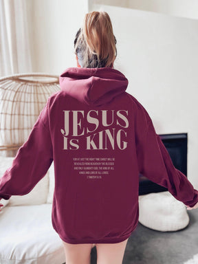 Double sided print Jesus is king hoodie