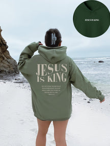 Double sided print Jesus is king hoodie