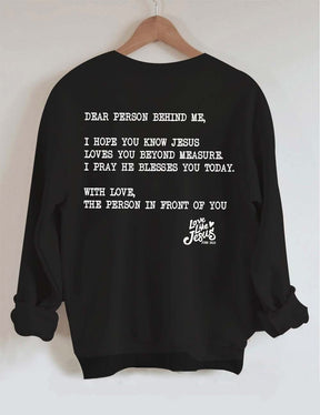double Side Love Like Jesus Sweatshirt