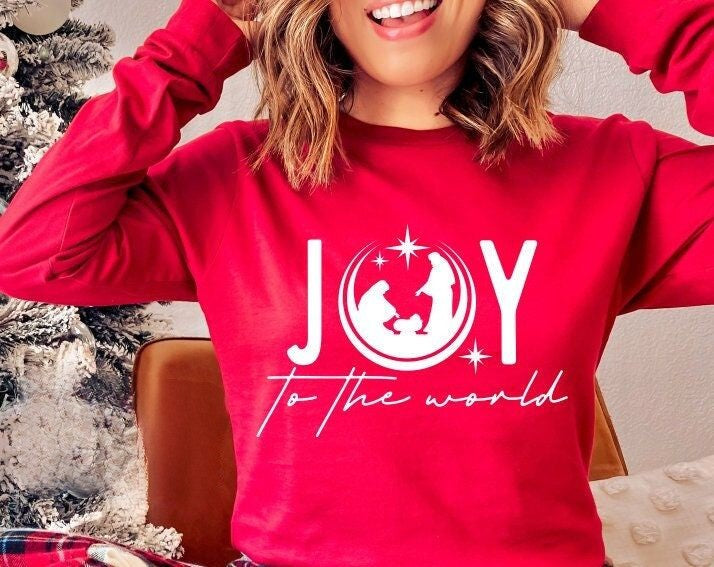 Nativity Merry Christmas Round Neck Comfortable Sweatshirt
