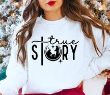 Nativity of Jesus Merry Christmas Round Neck Comfortable Sweatshirt