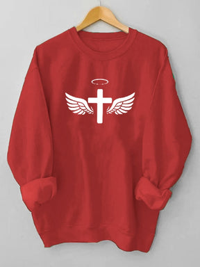 Women's Jesus Has My Back Casual Sweatshirt