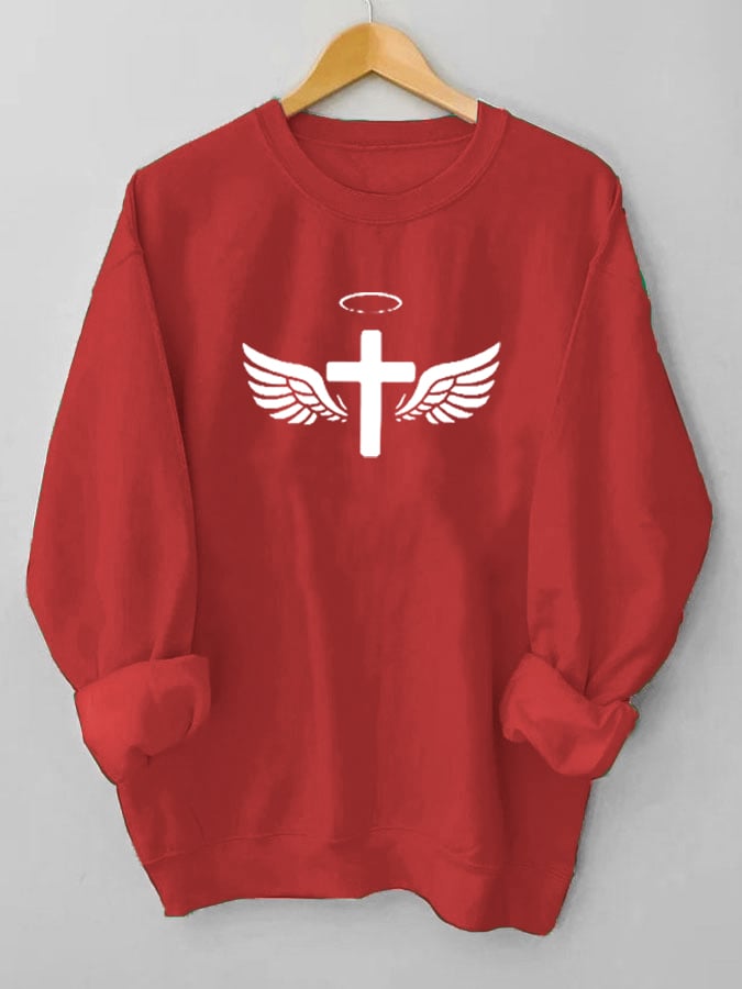 Women's Jesus Has My Back Casual Sweatshirt