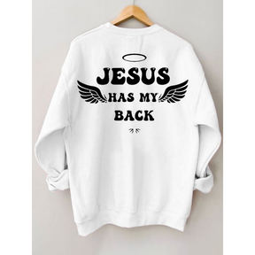 Women's Jesus Has My Back Casual Sweatshirt