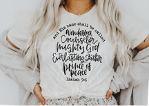 Handwritten Christmas Wonderful Counselor Jesus Sweatshirt