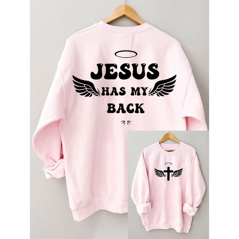 Women's Jesus Has My Back Casual Sweatshirt