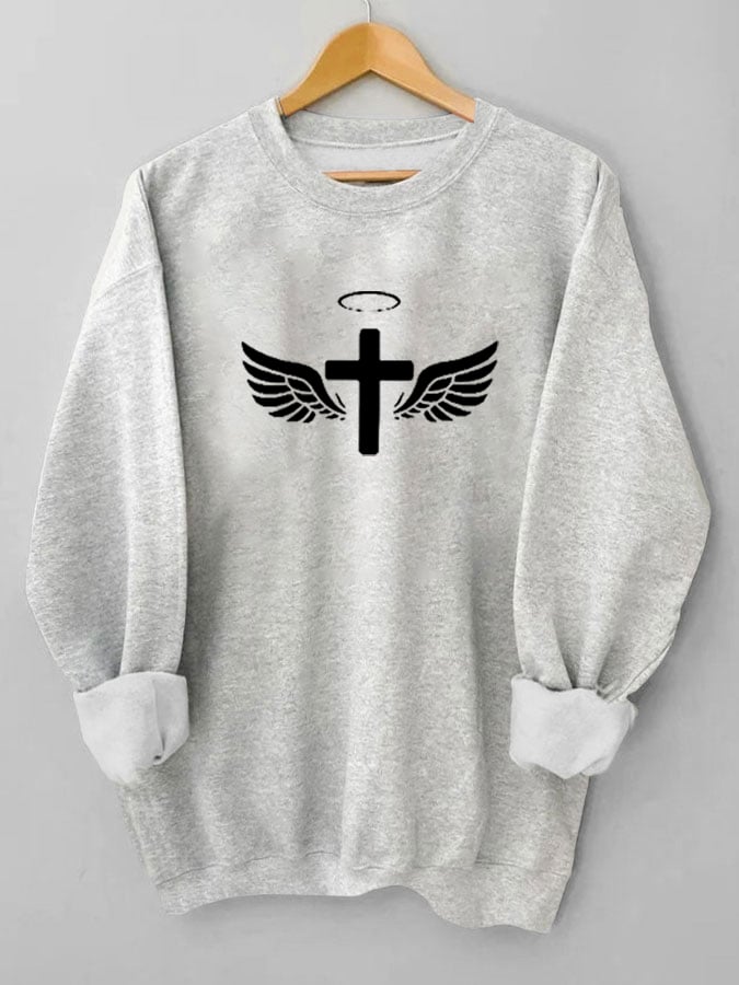Women's Jesus Has My Back Casual Sweatshirt