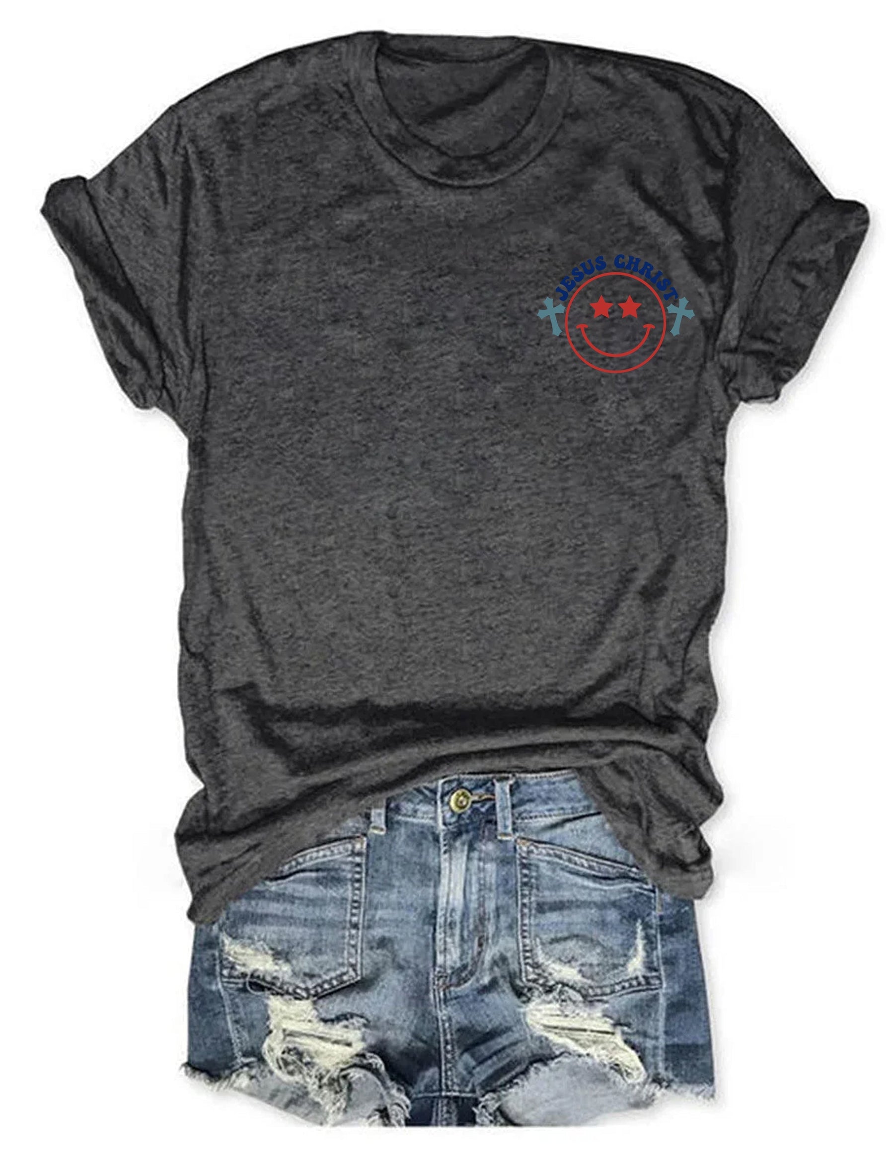 double side Jesus Christ Stars & Stripes T-shirt