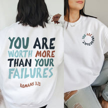 You Are Worth More Faith Crewneck Sweatshirt