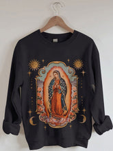 Women's Faith Christ Virgin Mary Print Sweatshirt