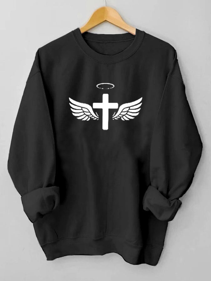 Women's Jesus Has My Back Casual Sweatshirt