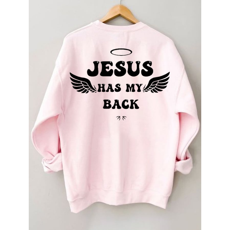 Women's Jesus Has My Back Casual Sweatshirt