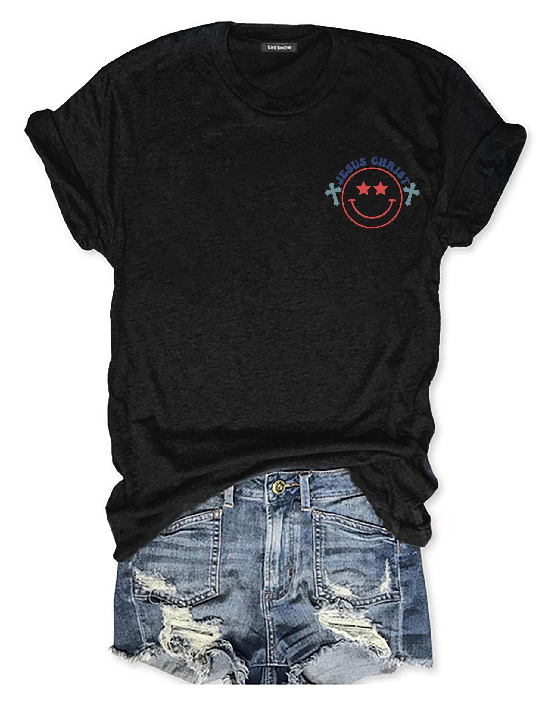 double side Jesus Christ Stars & Stripes T-shirt