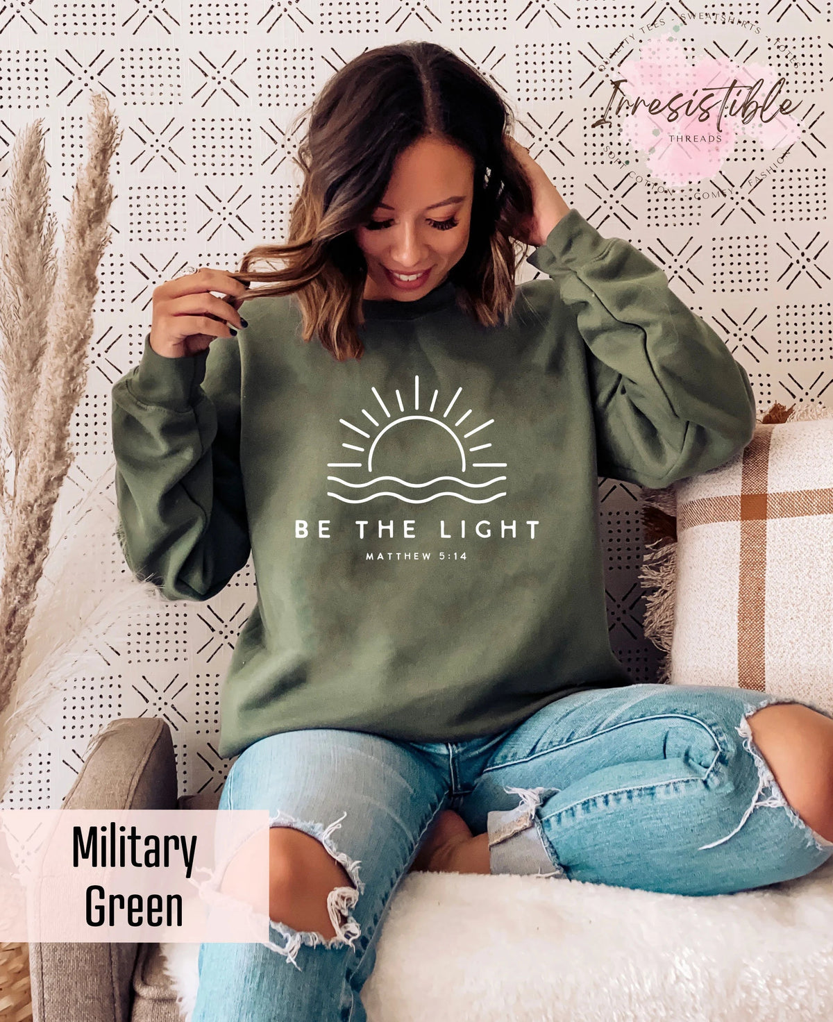 The Ease of Being a Christian Matthew 5:14 Bible Verse Sweatshirt