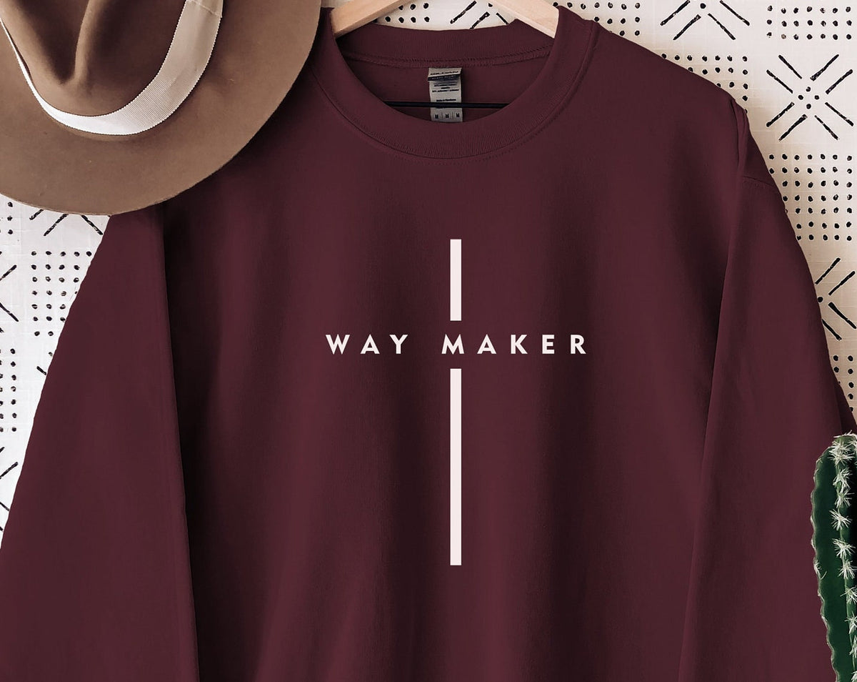 Waymaker Christian Bible Verses Crew Neck Comfortable Sweatshirt