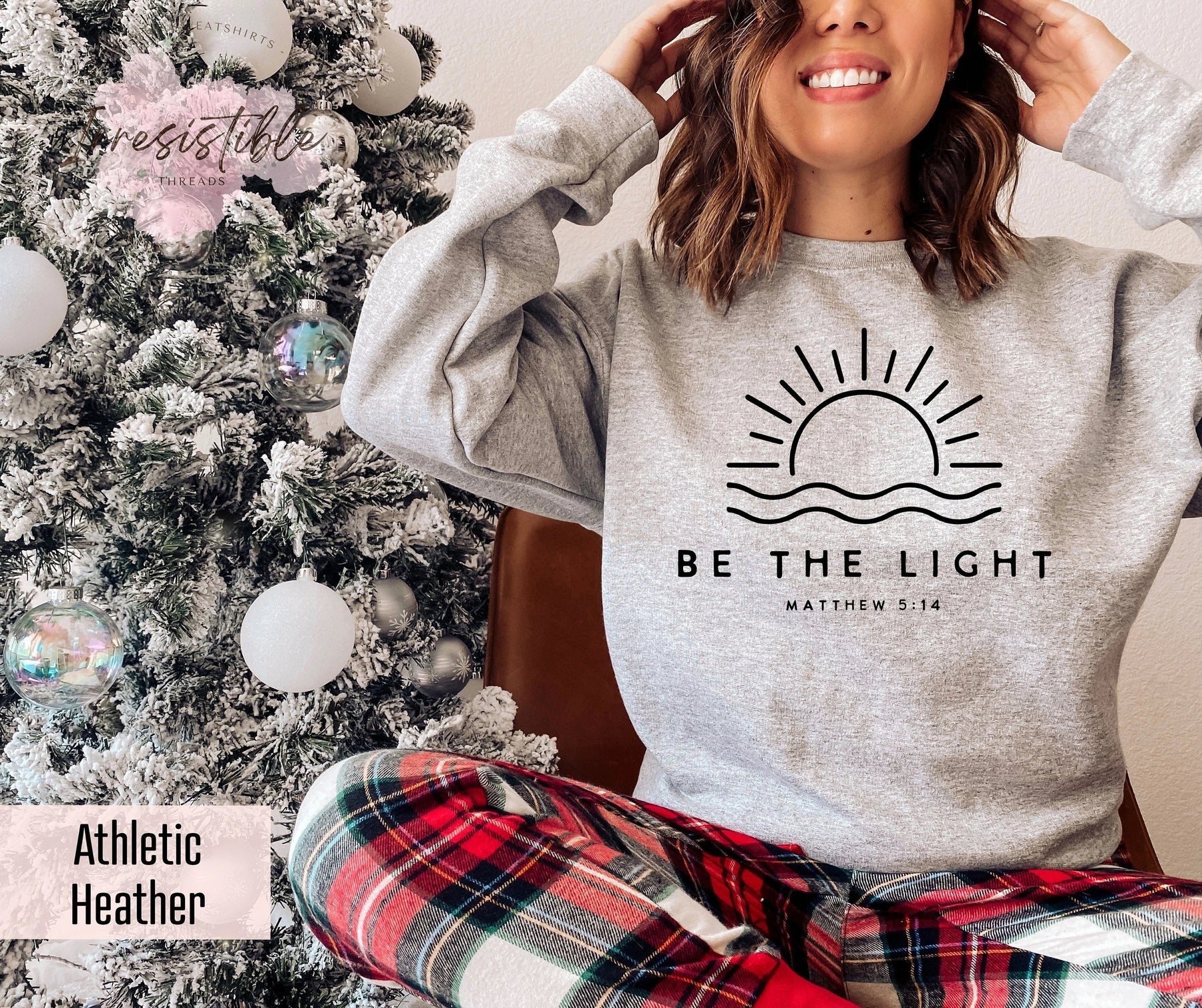 The Ease of Being a Christian Matthew 5:14 Bible Verse Sweatshirt