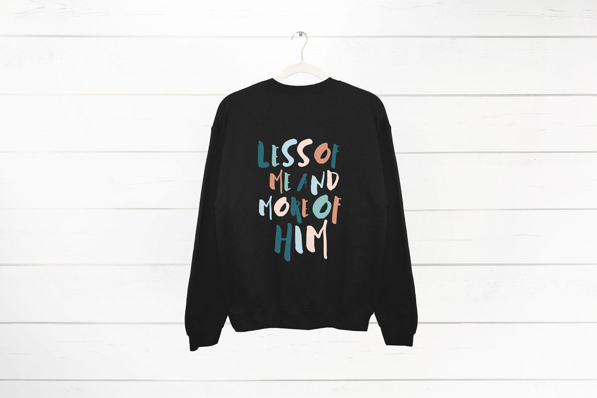 Jesus Has My Back Women's Christian Crew Neck Comfort Sweatshirt