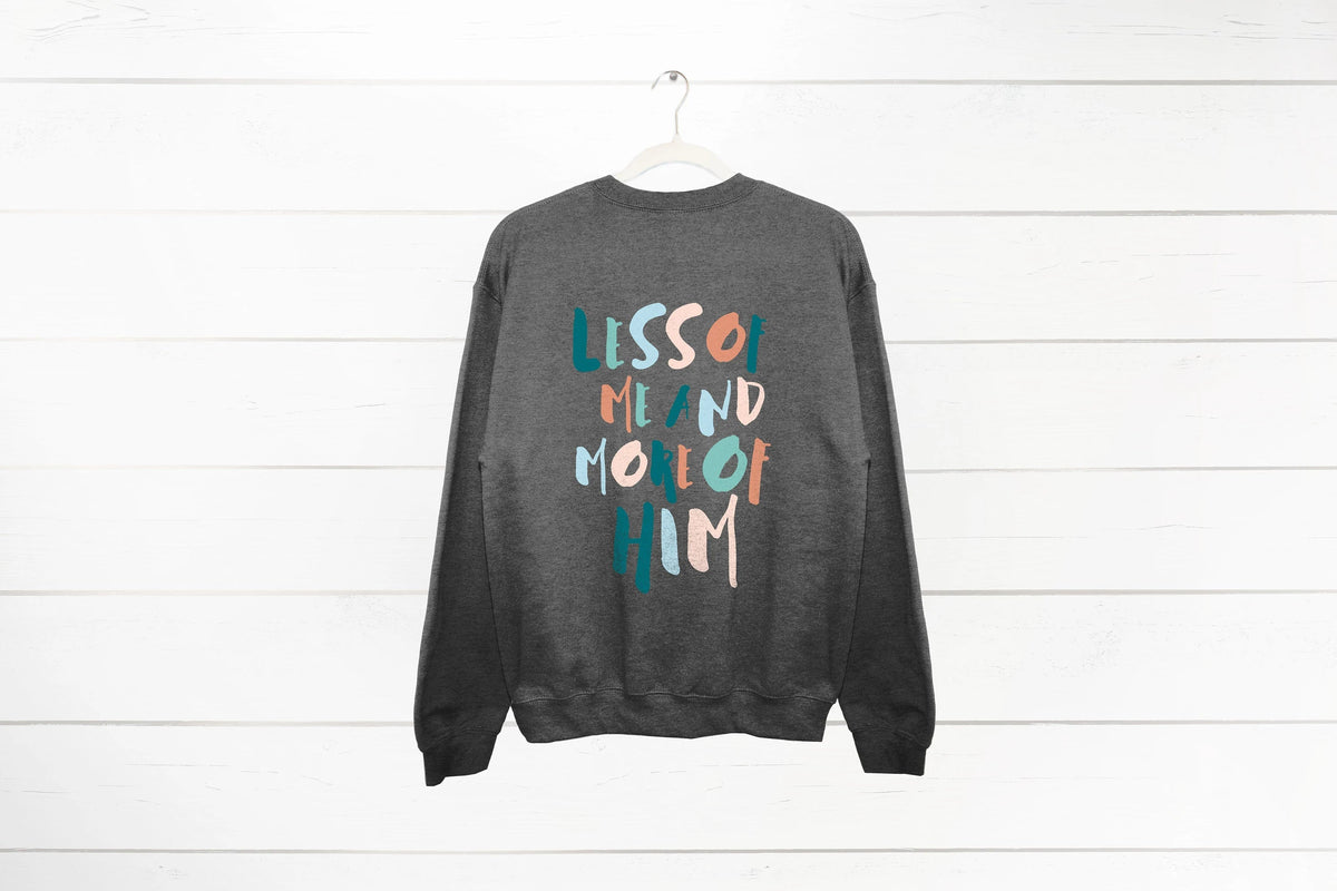 Jesus Has My Back Women's Christian Crew Neck Comfort Sweatshirt