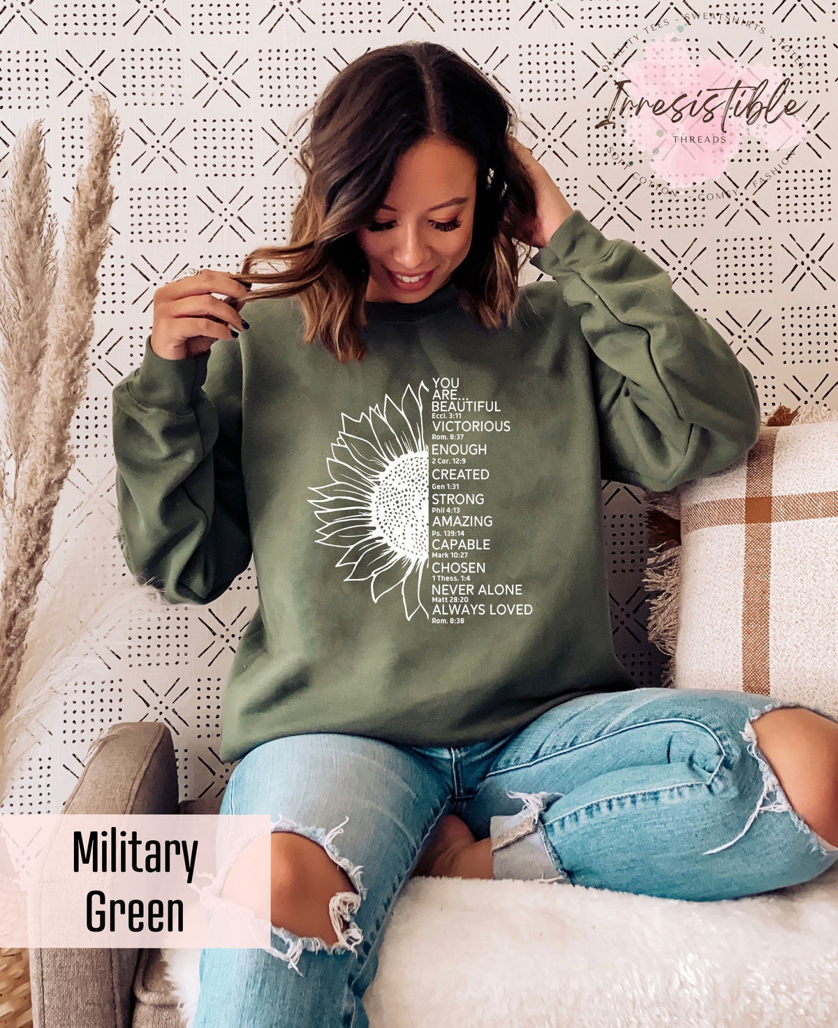 You Are Beautiful Bible Verses You Are Enough Inspirational Quotes Sweatshirts