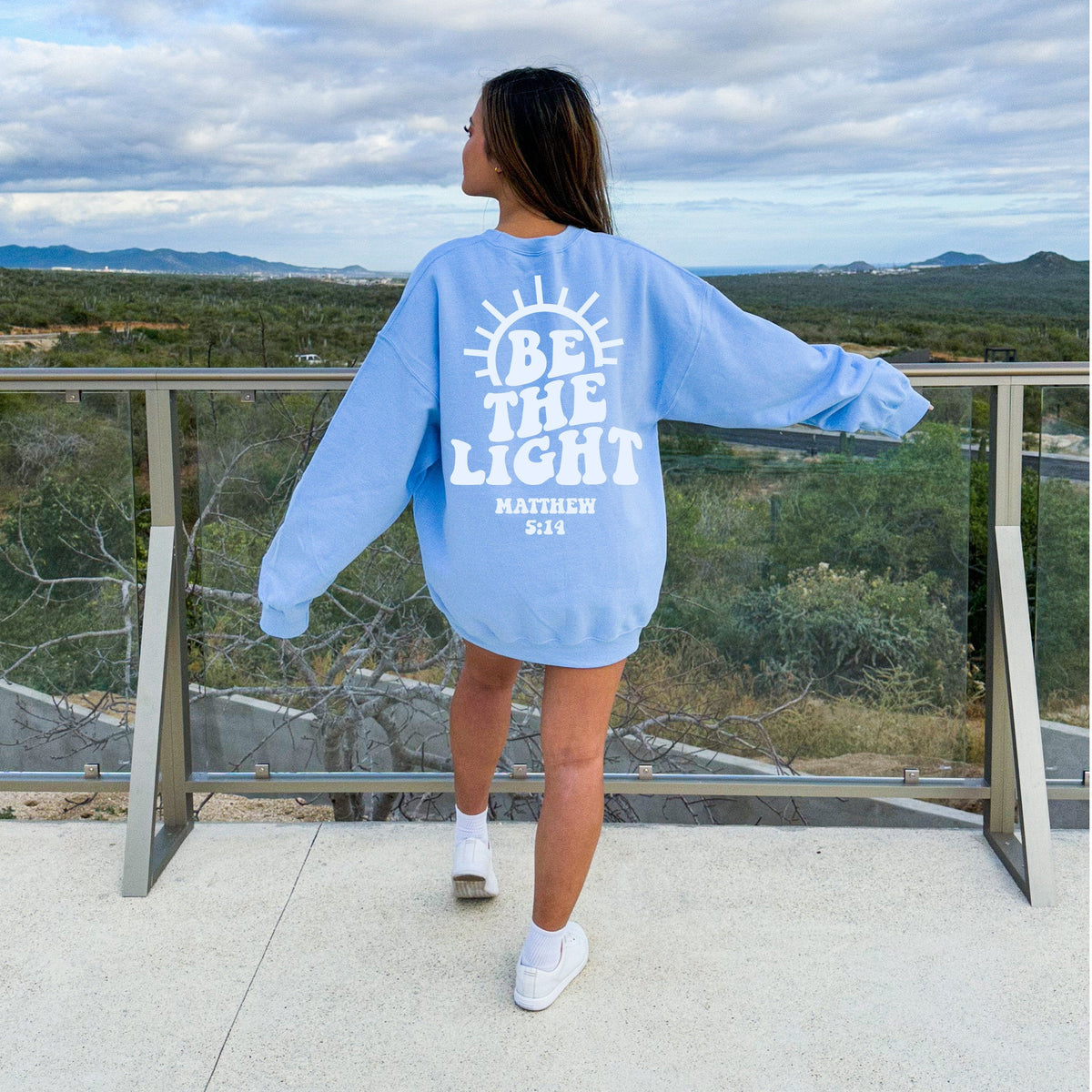 The Ease of Becoming a Christian Matthew 5:14 Bible Verses Sweatshirt