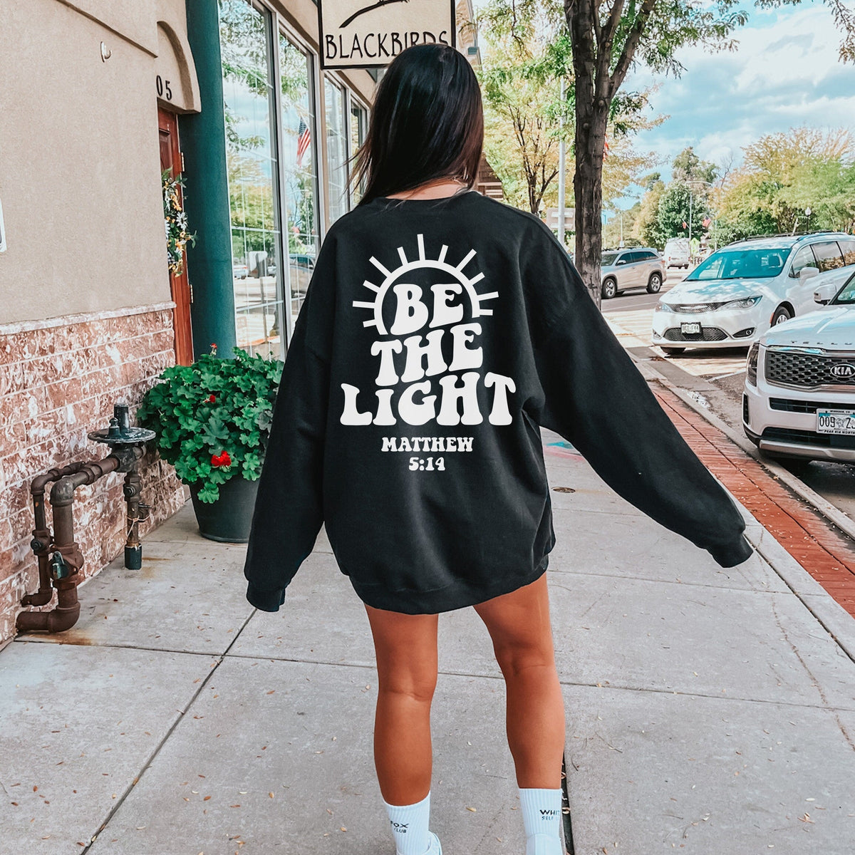 The Ease of Becoming a Christian Matthew 5:14 Bible Verses Sweatshirt