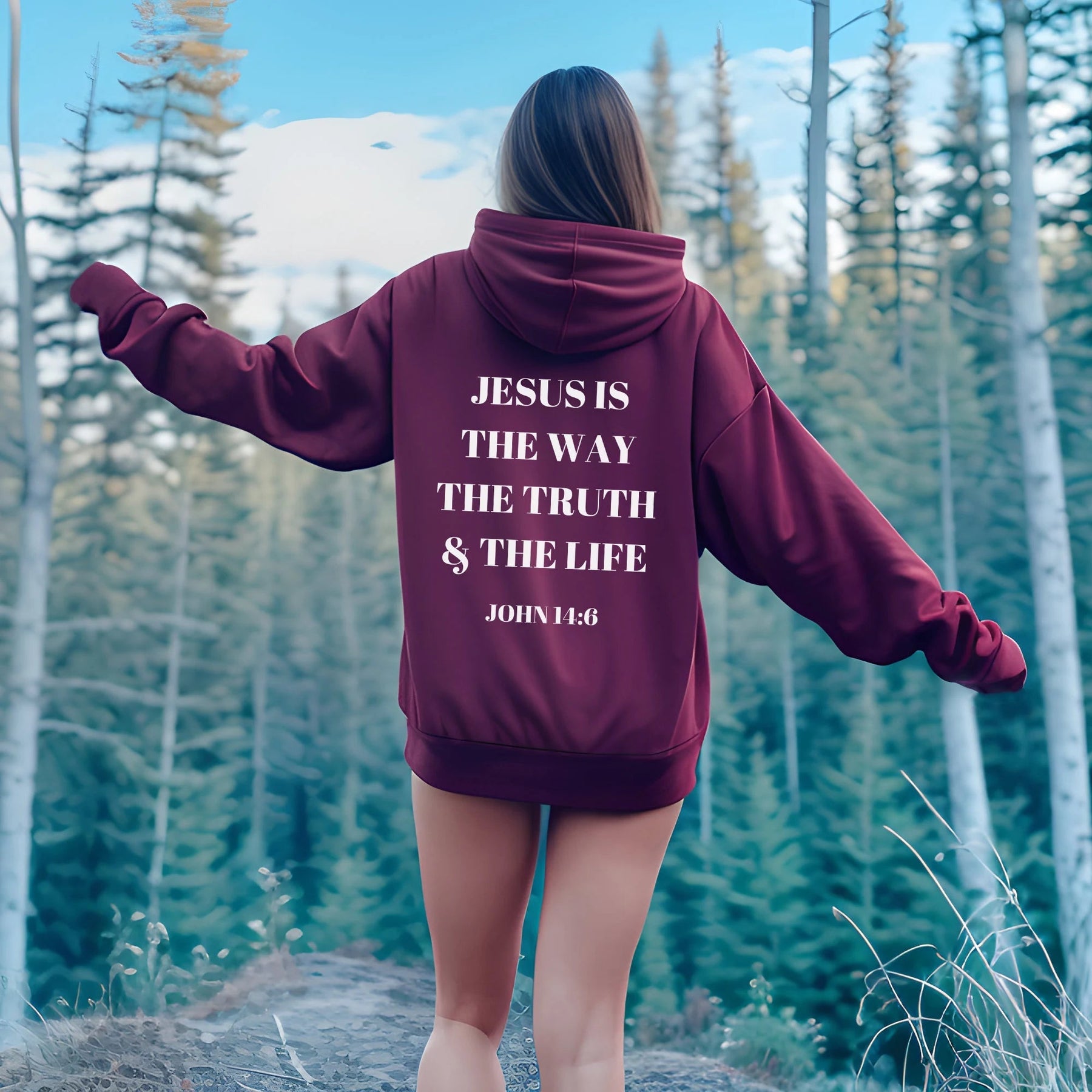 Jesus Is the Way Christian Hoodie