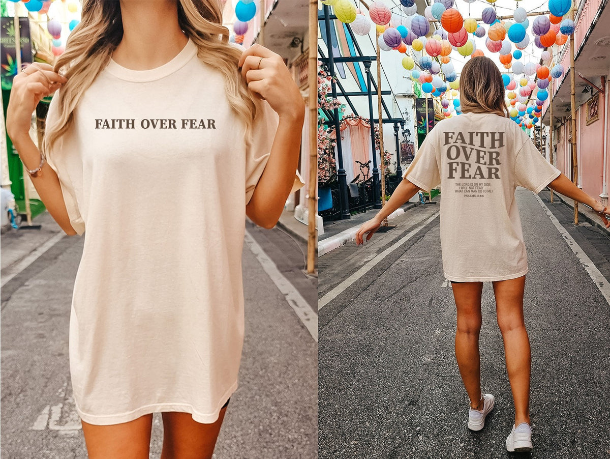 Faith Conquers Fear Christian Bible Verses Shirt