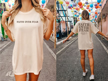 Faith Conquers Fear Christian Bible Verses Shirt