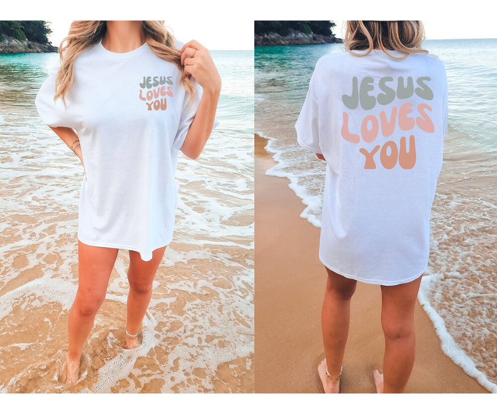 Jesus Loves You Sports T-Shirt