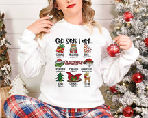 God Said I Was Christmas Christian Bible Sweatshirt