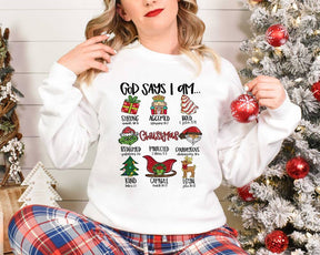 God Said I Was Christmas Christian Bible Sweatshirt