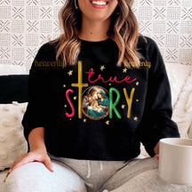 Merry Christmas Christian Faith Round Neck Comfortable Sweatshirt