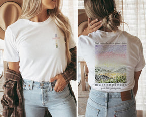 God Turns Broken Pieces Into Masterpieces T-shirt